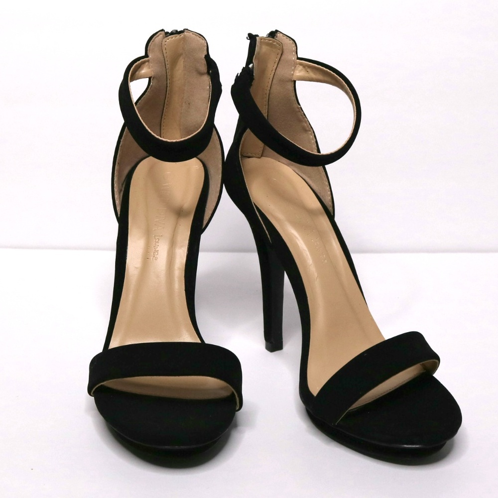 Black Ankle Strap Heels